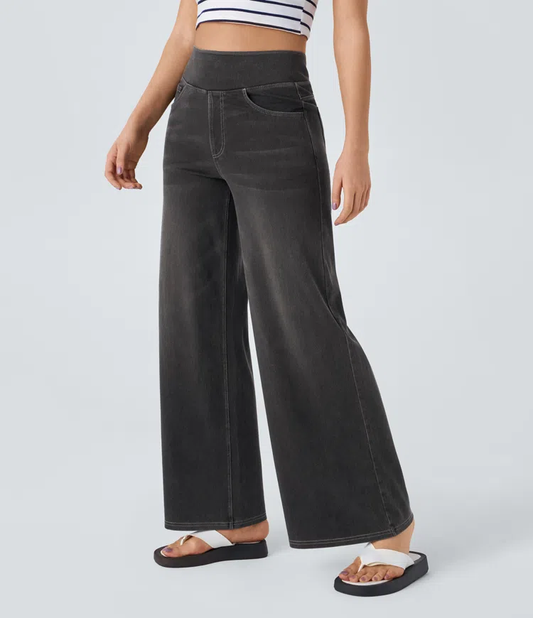 MAËLLE™ – Relaxed Wide-Leg Pull-On Jeans