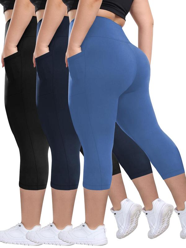 ALINA™ – Breathable High-Waisted Capri 3-Pack