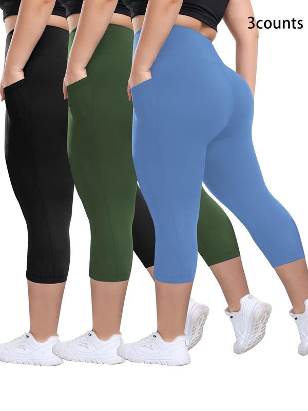 ALINA™ – Breathable High-Waisted Capri 3-Pack