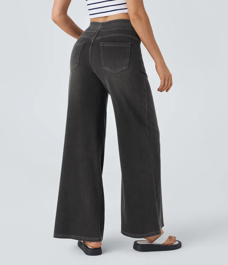MAËLLE™ – Relaxed Wide-Leg Pull-On Jeans