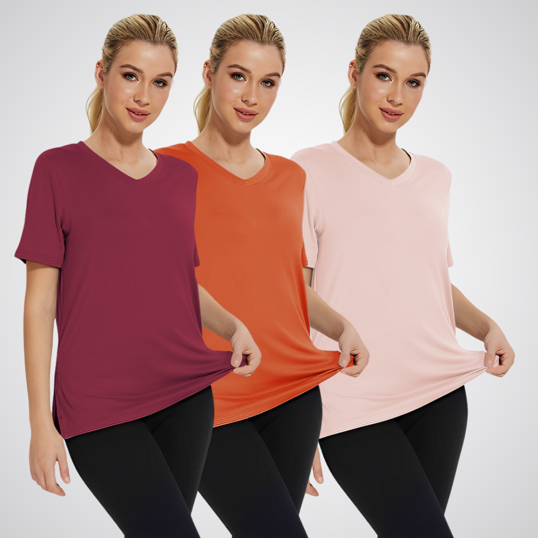 LIVIA™ - V-Neck Tee 3-Pack