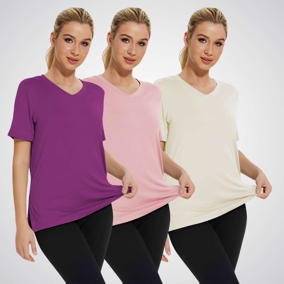 LIVIA™ - V-Neck Tee 3-Pack