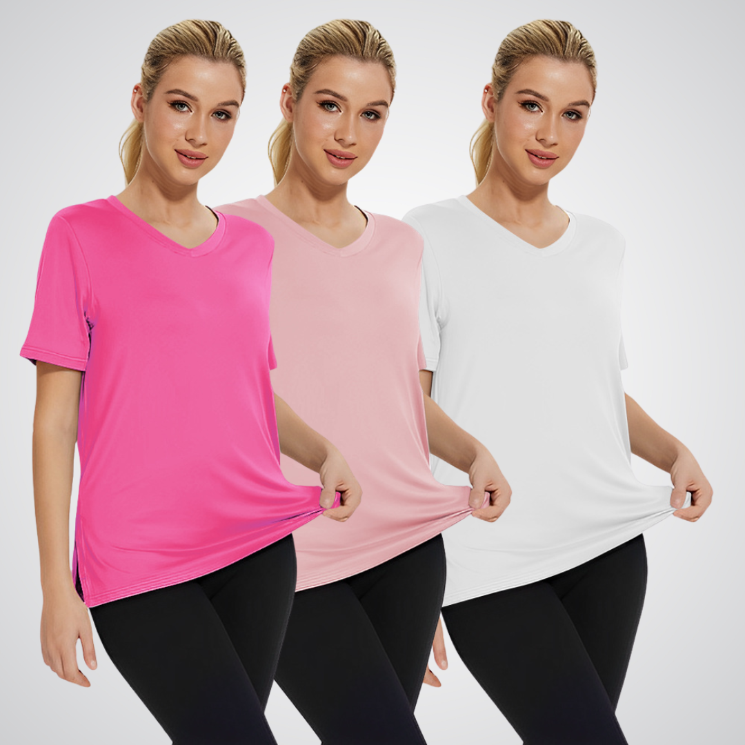 LIVIA™ - V-Neck Tee 3-Pack