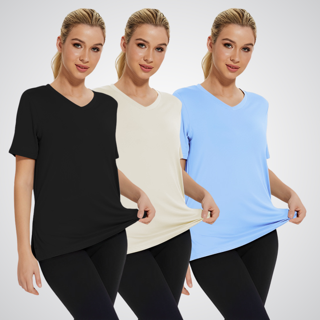 LIVIA™ - V-Neck Tee 3-Pack