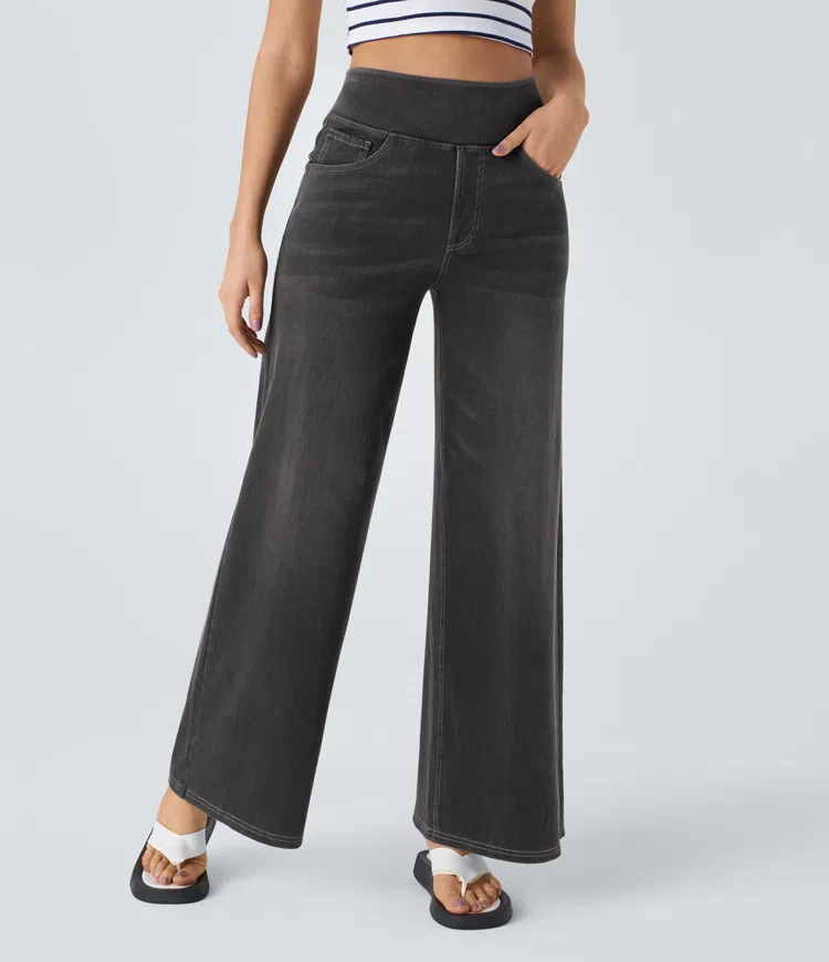 MAËLLE™ – Relaxed Wide-Leg Pull-On Jeans