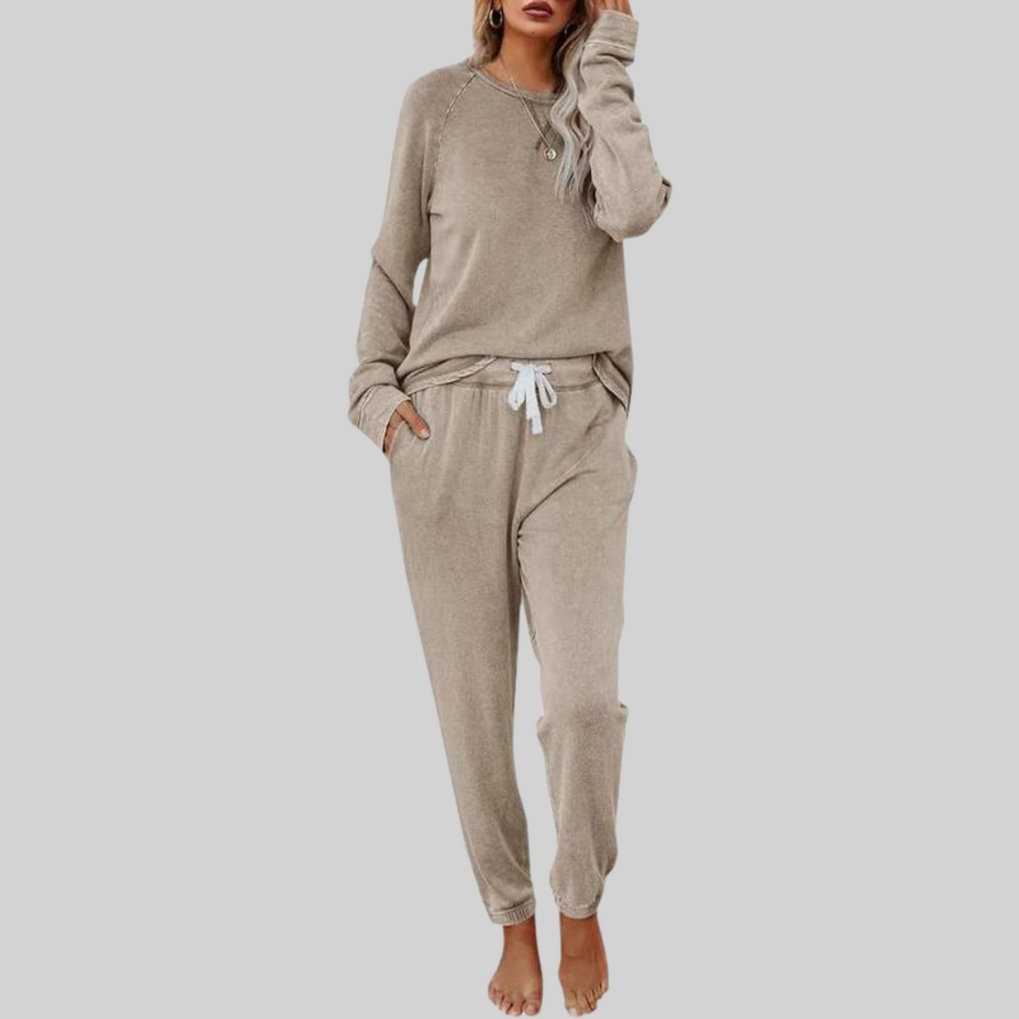 AMELIA™ – Casual Long Sleeve and Sweatpants Set