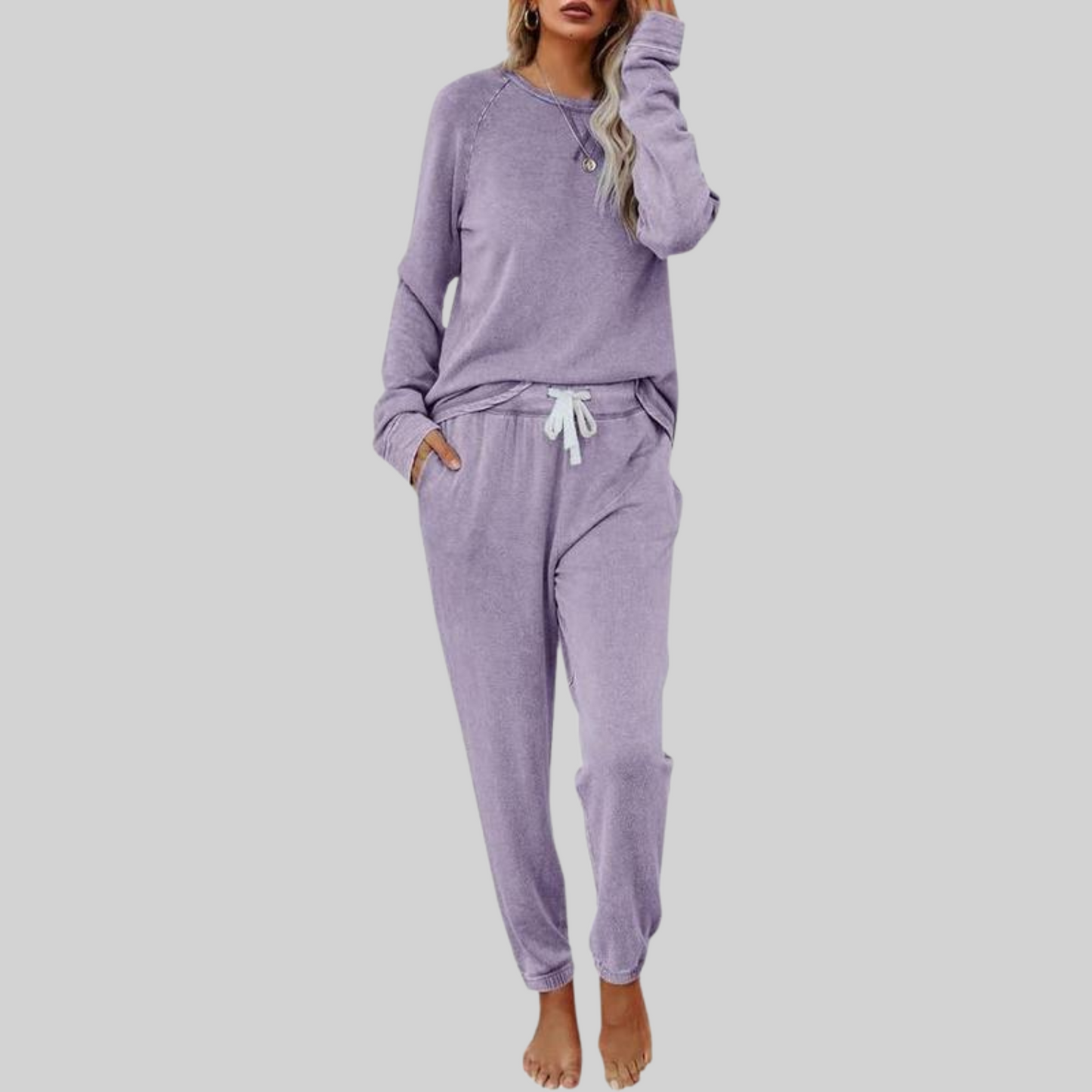 AMELIA™ – Casual Long Sleeve and Sweatpants Set