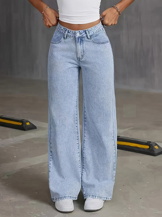 VIVIAN™ – Modern High-Waisted Wide-Leg Denim